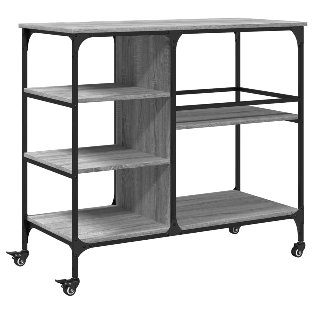 Kjøkkentralle Grå Sonoma 100X45X89,5 Cm Konstruert Tre