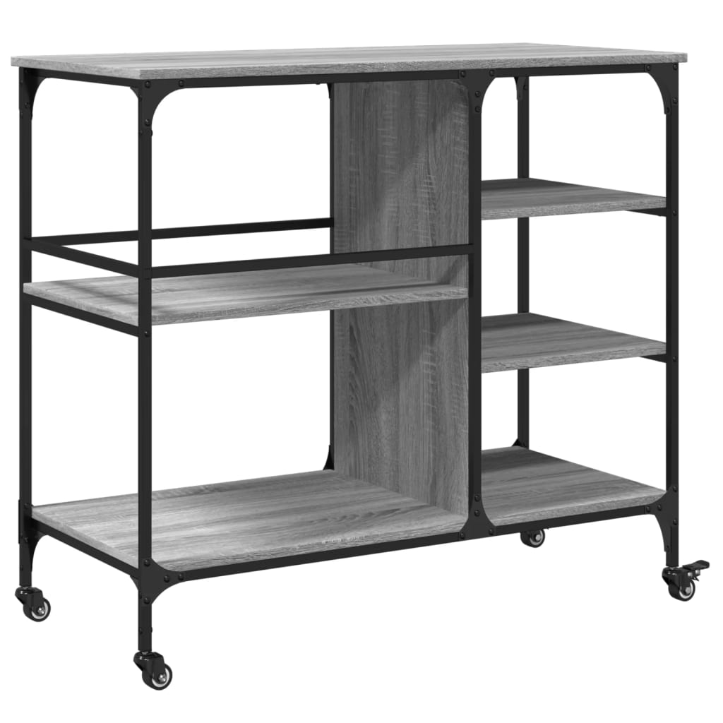 Kjøkkentralle Grå Sonoma 100X45X89,5 Cm Konstruert Tre