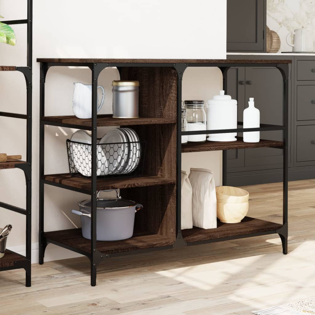 Kjøkkentralle Brun Eik 100X45X89,5 Cm Konstruert Tre