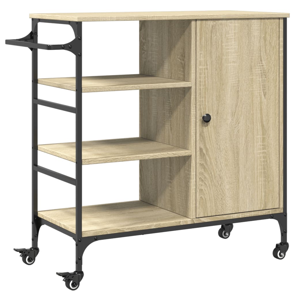 Kjøkkentralle Sonoma Eik 87,5X38,5X84,5 Cm Konstruert Tre