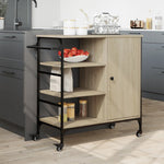 Kjøkkentralle Sonoma Eik 87,5X38,5X84,5 Cm Konstruert Tre