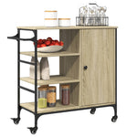 Kjøkkentralle Sonoma Eik 87,5X38,5X84,5 Cm Konstruert Tre