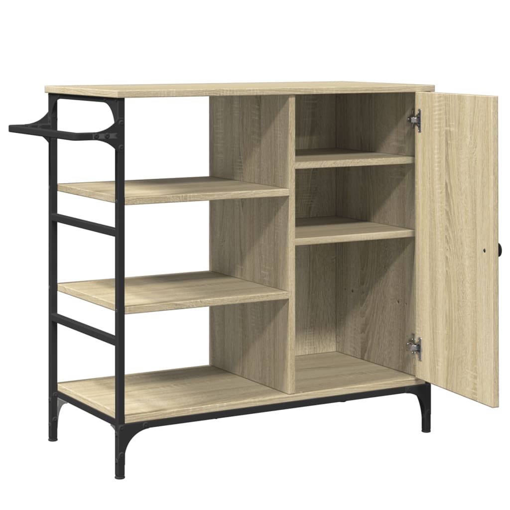Kjøkkentralle Sonoma Eik 87,5X38,5X84,5 Cm Konstruert Tre