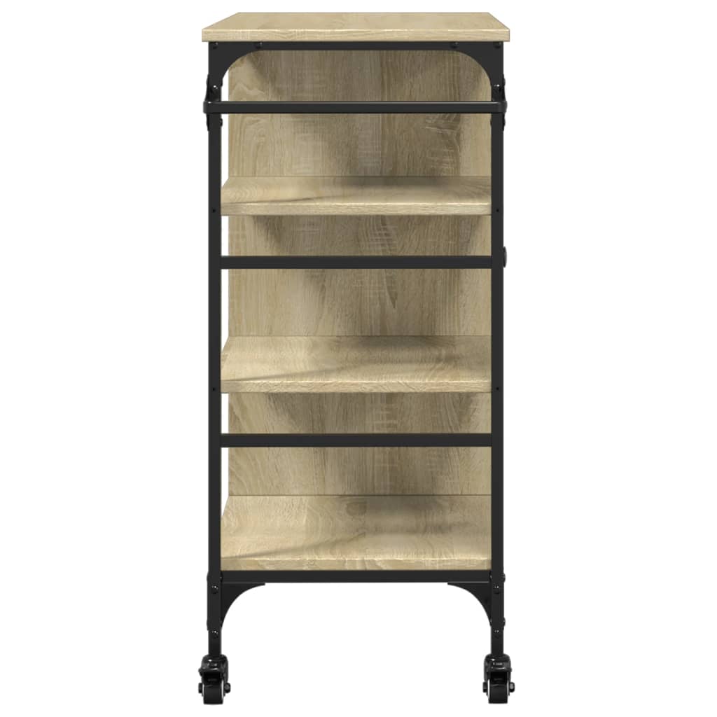 Kjøkkentralle Sonoma Eik 87,5X38,5X84,5 Cm Konstruert Tre