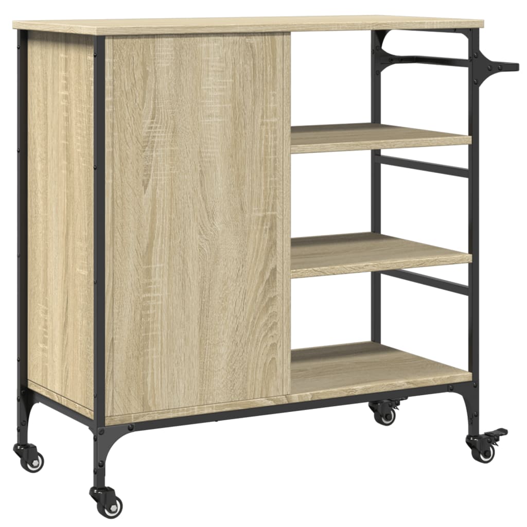 Kjøkkentralle Sonoma Eik 87,5X38,5X84,5 Cm Konstruert Tre