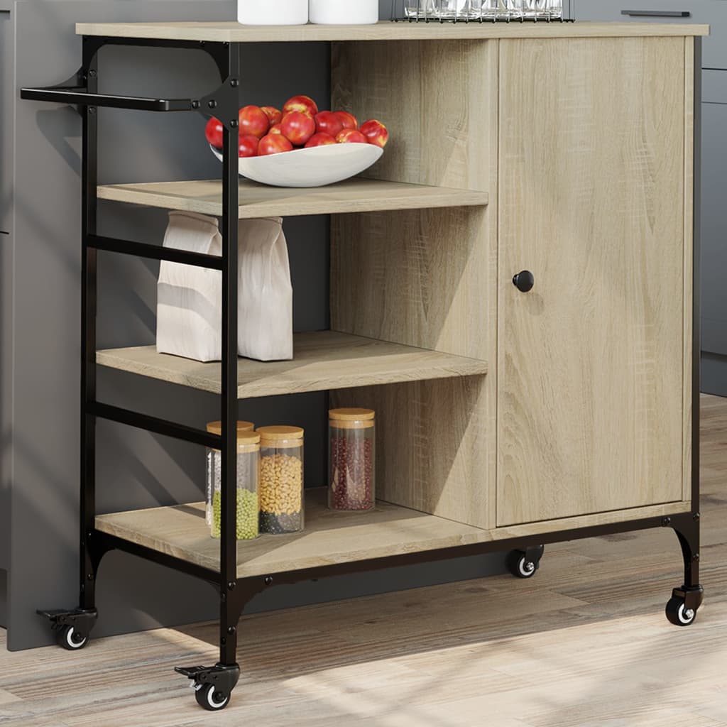 Kjøkkentralle Sonoma Eik 87,5X38,5X84,5 Cm Konstruert Tre