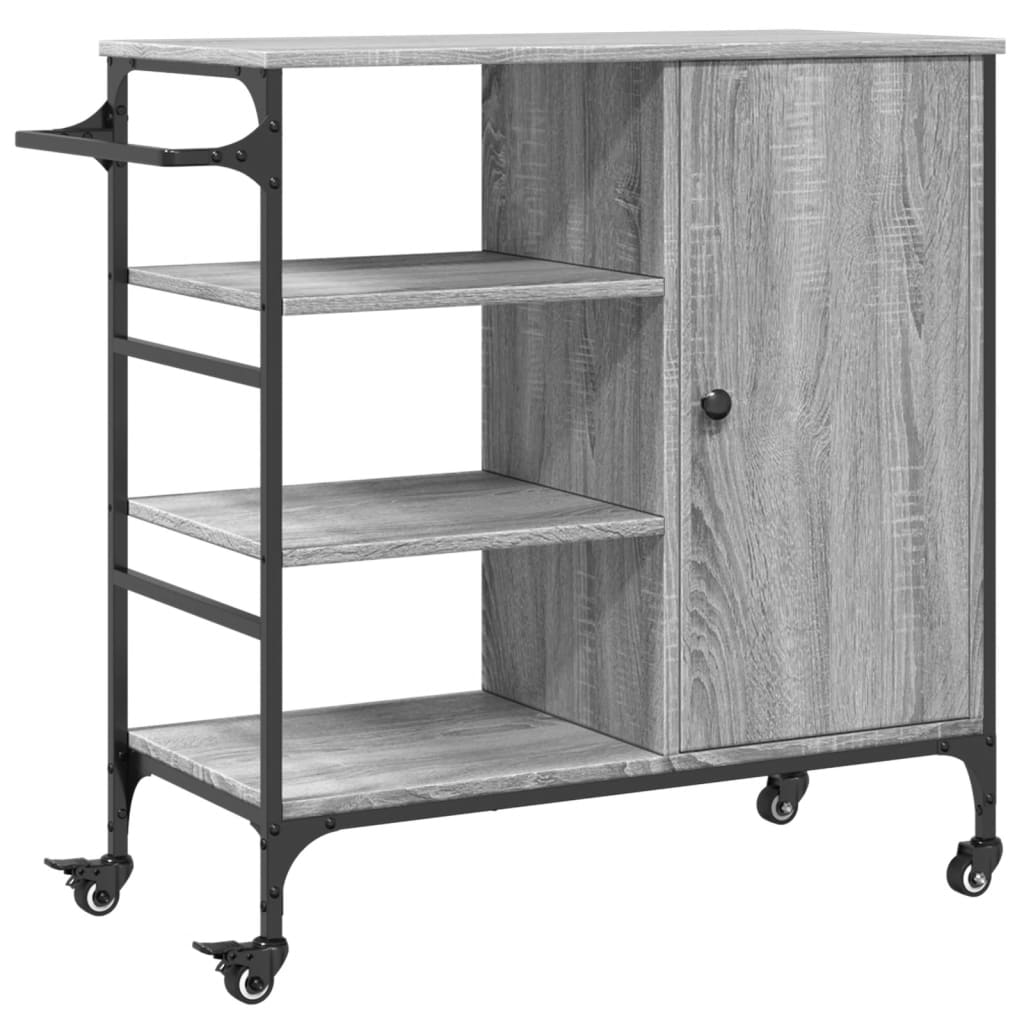 Kjøkkentralle Grå Sonoma 87,5X38,5X84,5 Cm Konstruert Tre