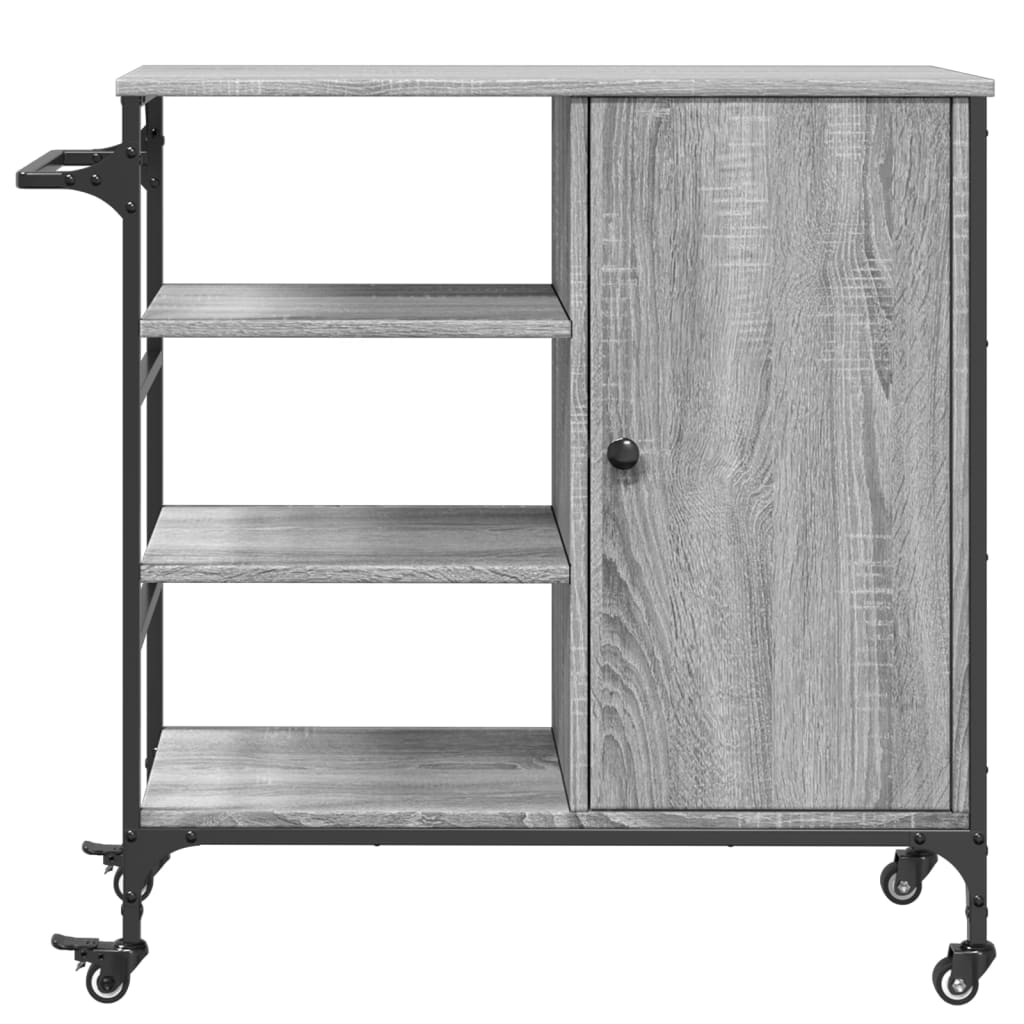 Kjøkkentralle Grå Sonoma 87,5X38,5X84,5 Cm Konstruert Tre