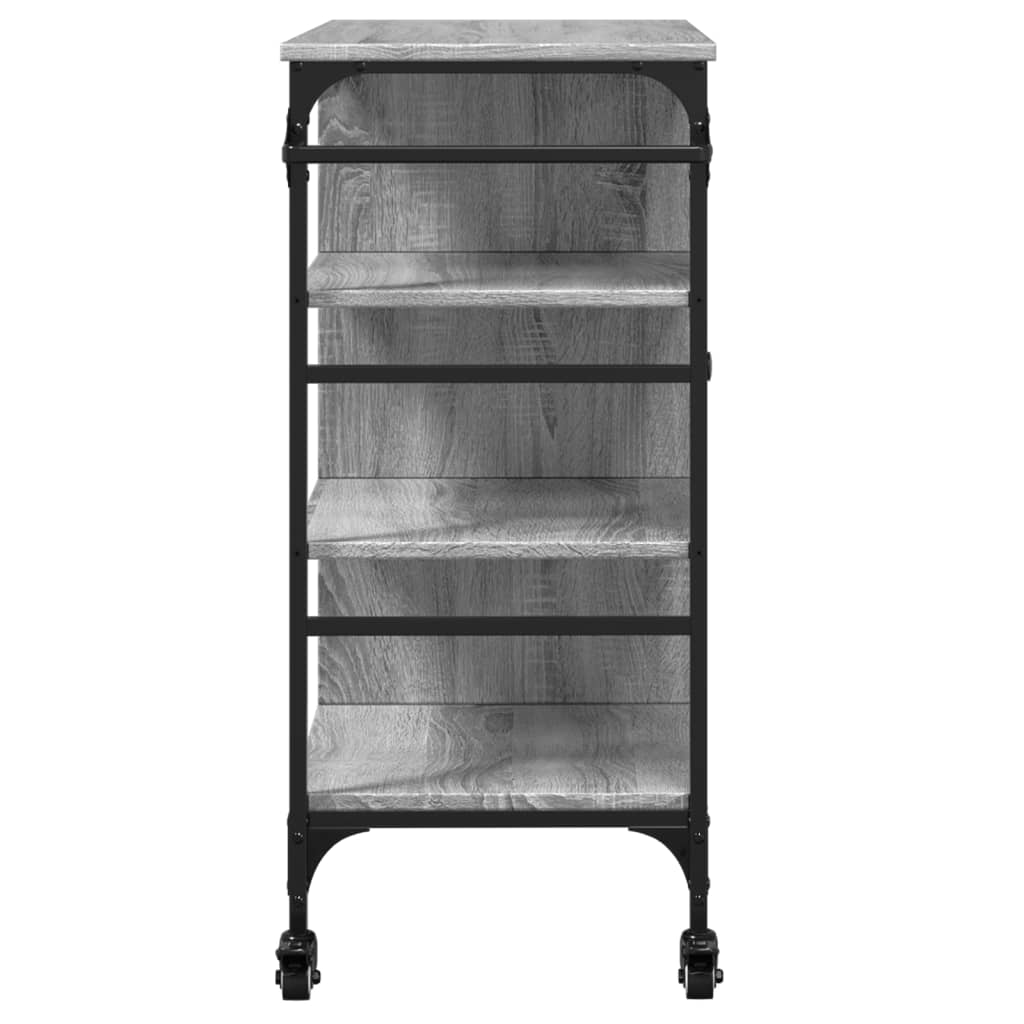 Kjøkkentralle Grå Sonoma 87,5X38,5X84,5 Cm Konstruert Tre
