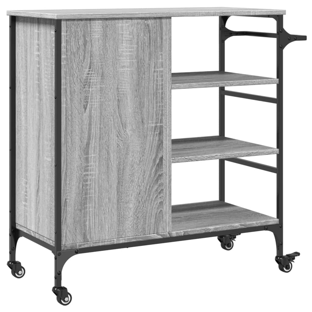 Kjøkkentralle Grå Sonoma 87,5X38,5X84,5 Cm Konstruert Tre