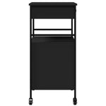 Kjøkkentralle Svart 56X43X89,5 Cm Konstruert Tre