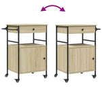 Kjøkkentralle Sonoma Eik 56X43X89,5 Cm Konstruert Tre