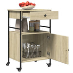 Kjøkkentralle Sonoma Eik 56X43X89,5 Cm Konstruert Tre
