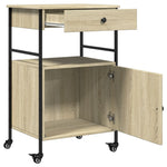 Kjøkkentralle Sonoma Eik 56X43X89,5 Cm Konstruert Tre