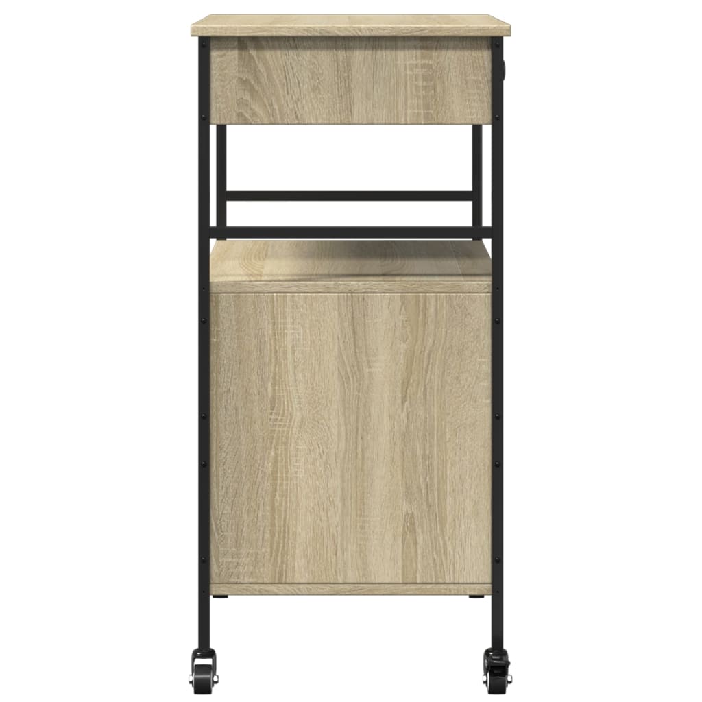 Kjøkkentralle Sonoma Eik 56X43X89,5 Cm Konstruert Tre