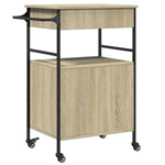 Kjøkkentralle Sonoma Eik 56X43X89,5 Cm Konstruert Tre