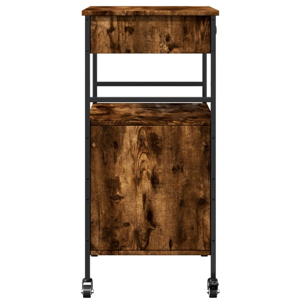 Kjøkkentralle Røkt Eik 56X43X89,5 Cm Konstruert Tre