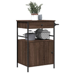 Kjøkkentralle Brun Eik 56X43X89,5 Cm Konstruert Tre