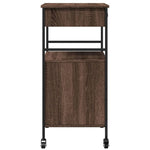 Kjøkkentralle Brun Eik 56X43X89,5 Cm Konstruert Tre