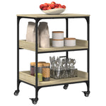 Kjøkkentralle Sonoma Eik 60X41X80,5 Cm Konstruert Tre