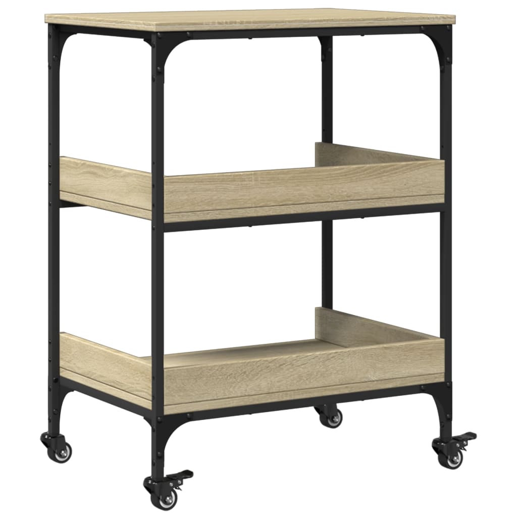 Kjøkkentralle Sonoma Eik 60X41X80,5 Cm Konstruert Tre