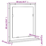 Baderomsspeil Med Hylle Brun 50X12X60 Cm Konstruert Tre