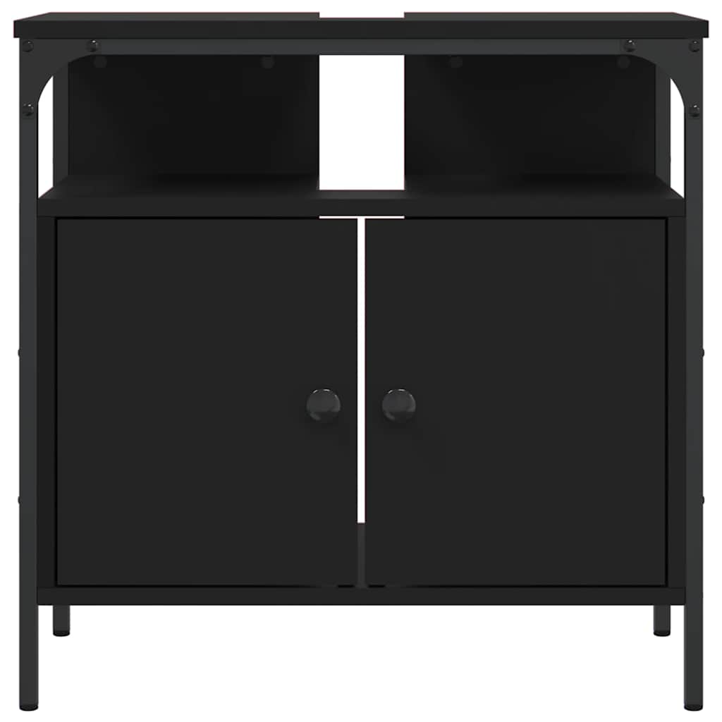 Servantskap Svart 60X30X60 Cm Konstruert Tre