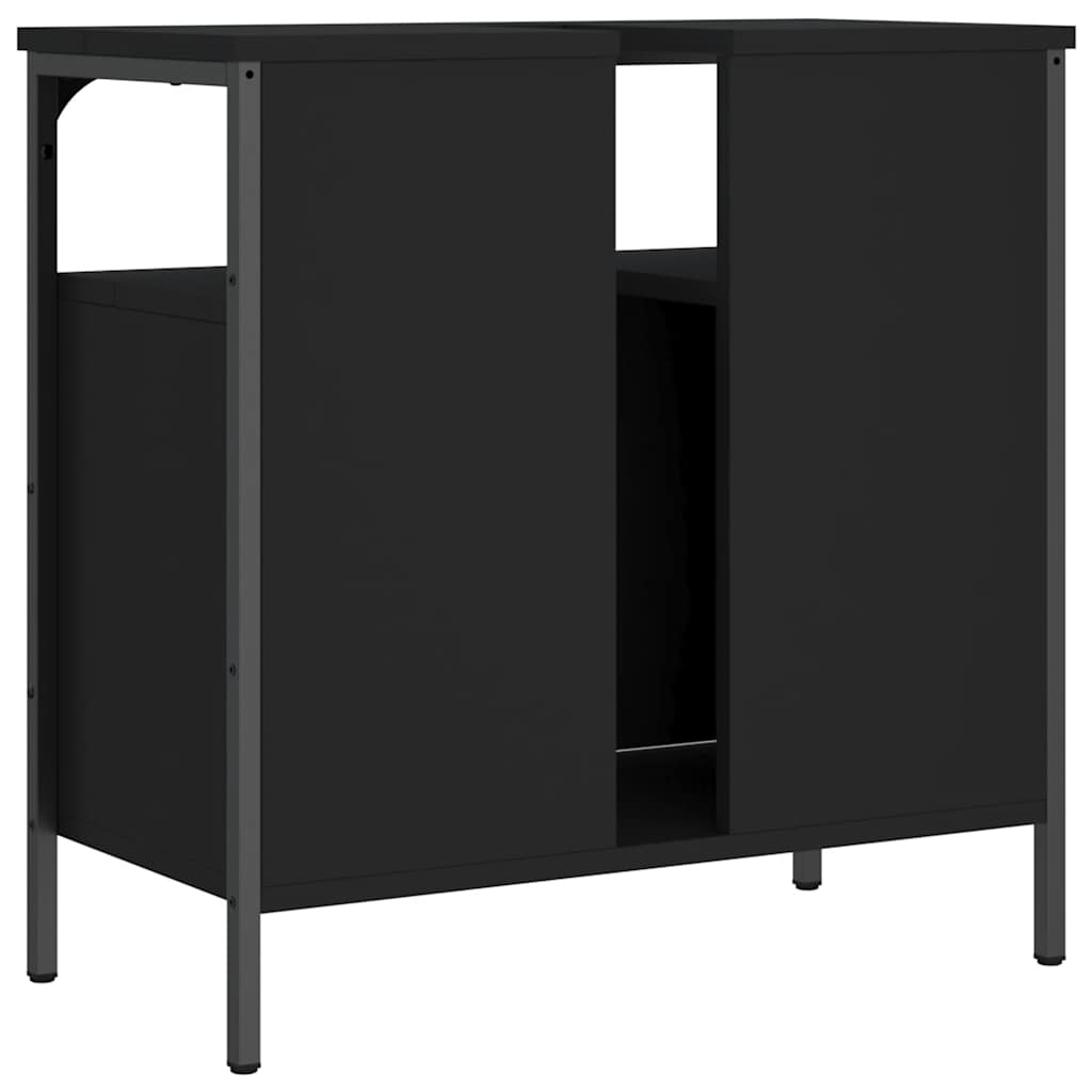 Servantskap Svart 60X30X60 Cm Konstruert Tre