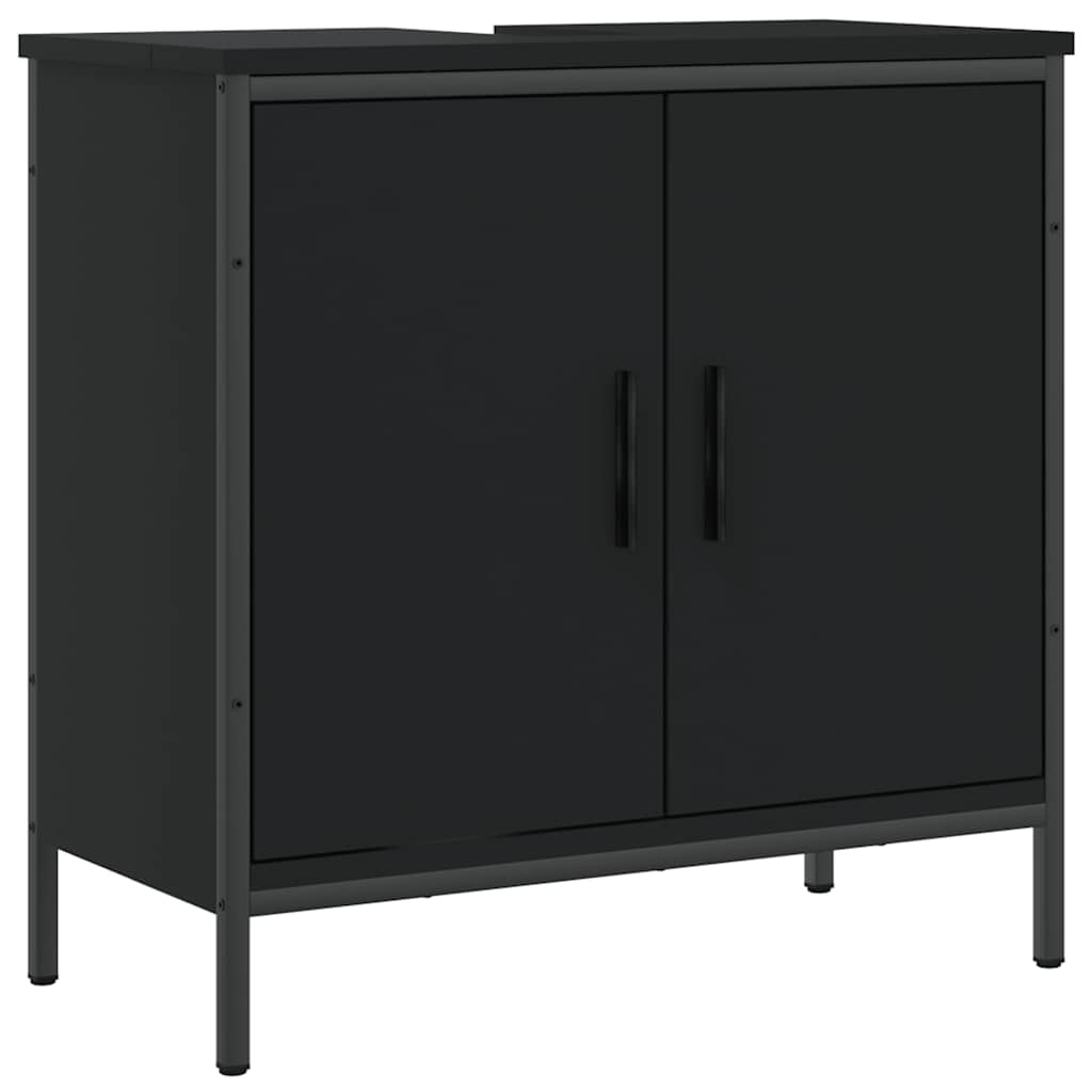Servantskap Svart 60X30X60 Cm Konstruert Tre
