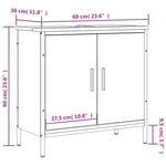 Servantskap Svart 60X30X60 Cm Konstruert Tre
