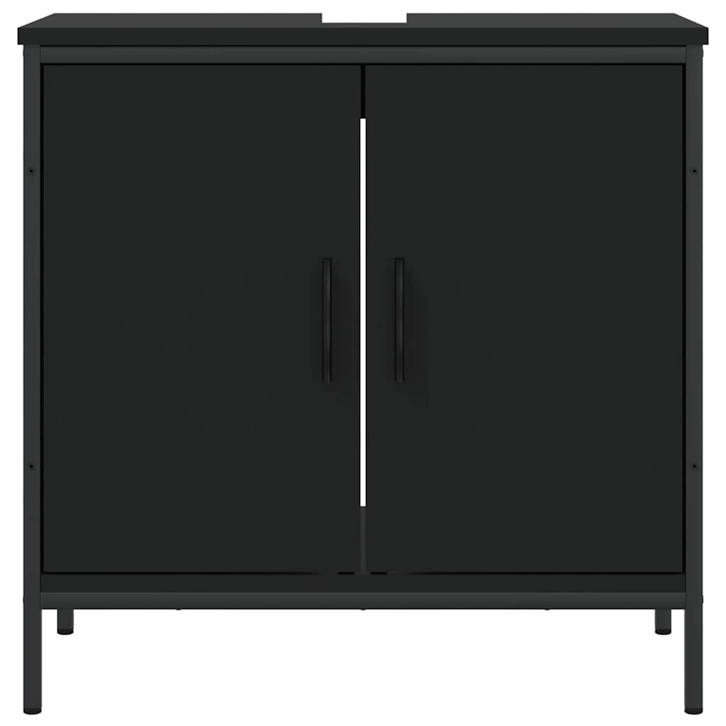 Servantskap Svart 60X30X60 Cm Konstruert Tre