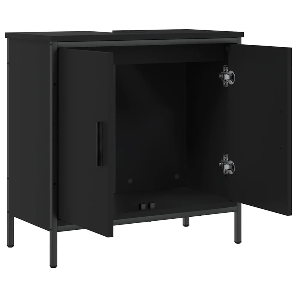 Servantskap Svart 60X30X60 Cm Konstruert Tre
