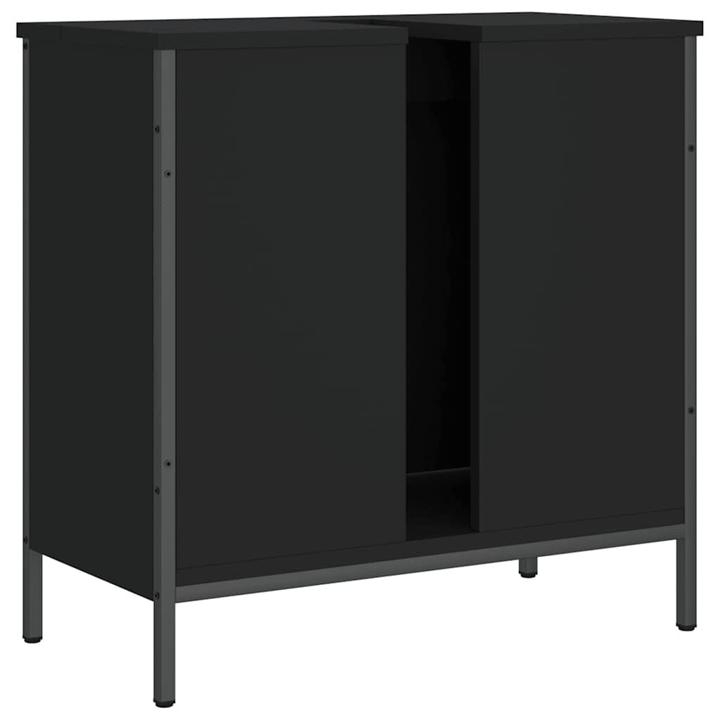 Servantskap Svart 60X30X60 Cm Konstruert Tre