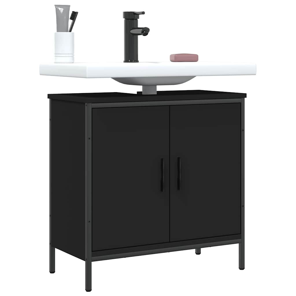 Servantskap Svart 60X30X60 Cm Konstruert Tre