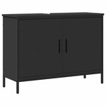 Servantskap Svart 80X30X60 Cm Konstruert Tre
