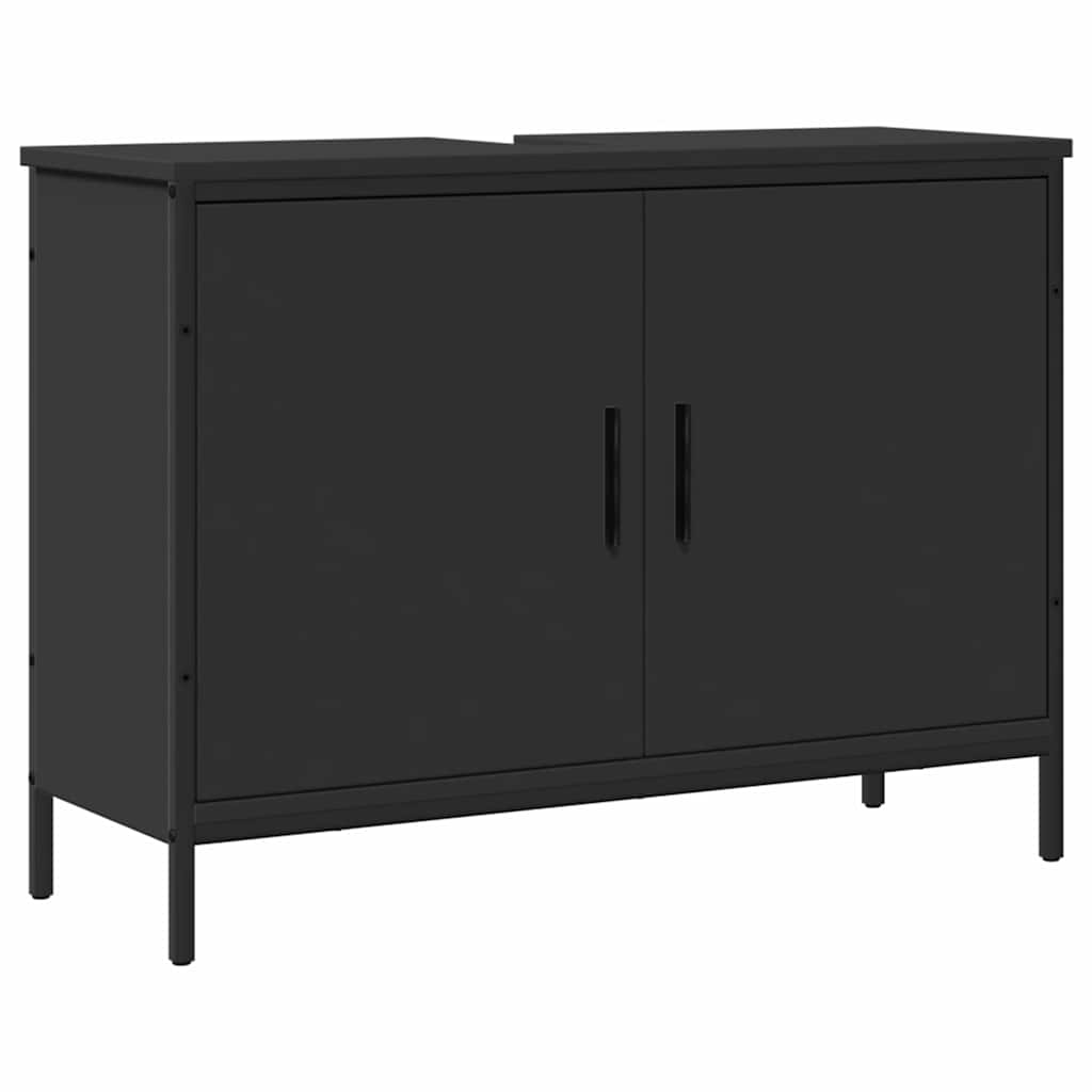 Servantskap Svart 80X30X60 Cm Konstruert Tre