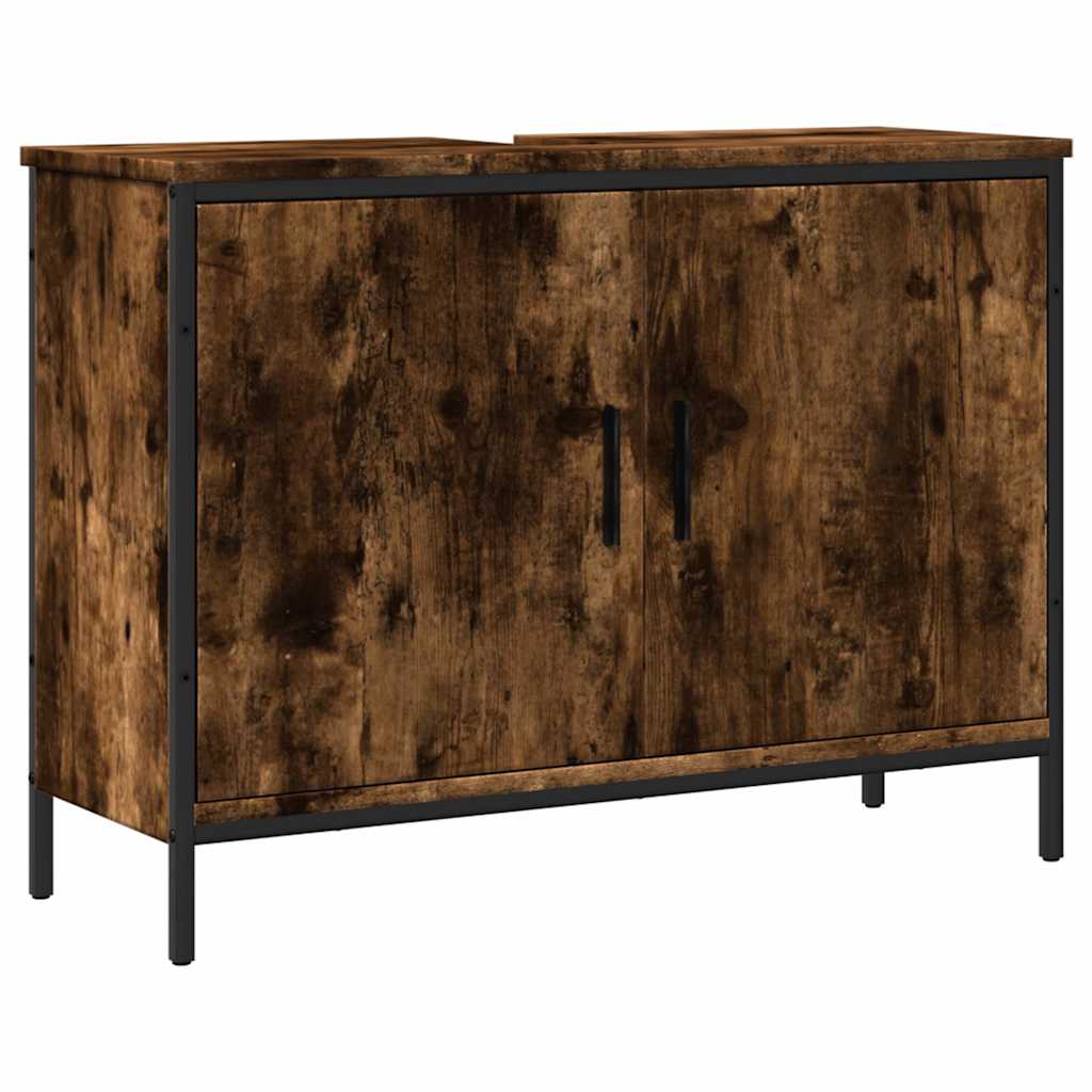 Servantskap Røkt Eik 80X30X60 Cm Konstruert Tre