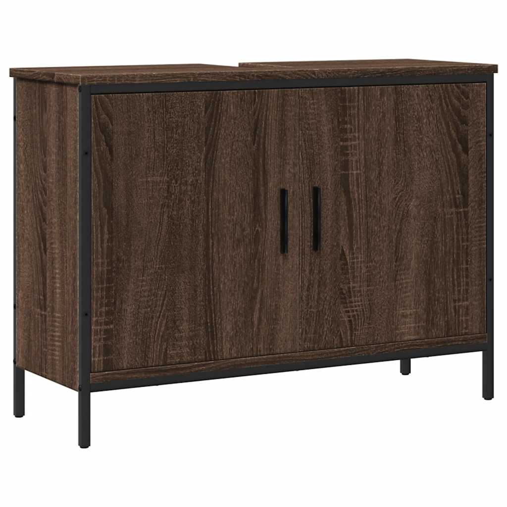 Servantskap Brun Eik 80X30X60 Cm Konstruert Tre