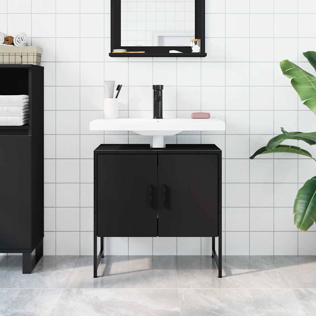 Servantskap Svart 60X33X60 Cm Konstruert Tre