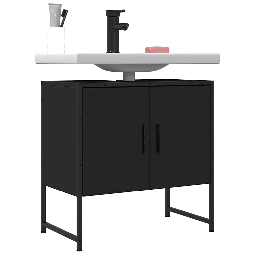 Servantskap Svart 60X33X60 Cm Konstruert Tre