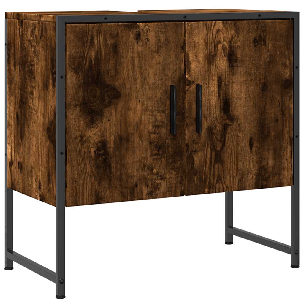Servantskap Røkt Eik 60X33X60 Cm Konstruert Tre