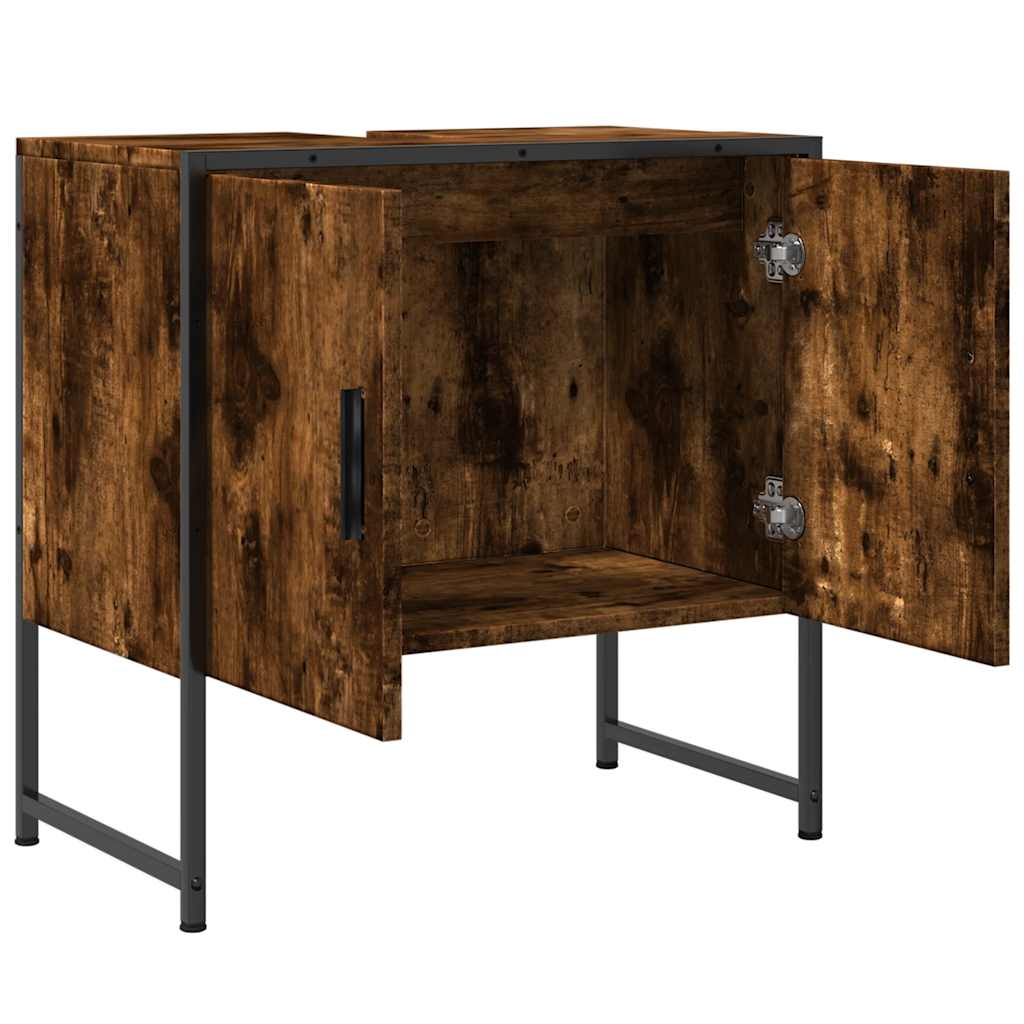 Servantskap Røkt Eik 60X33X60 Cm Konstruert Tre