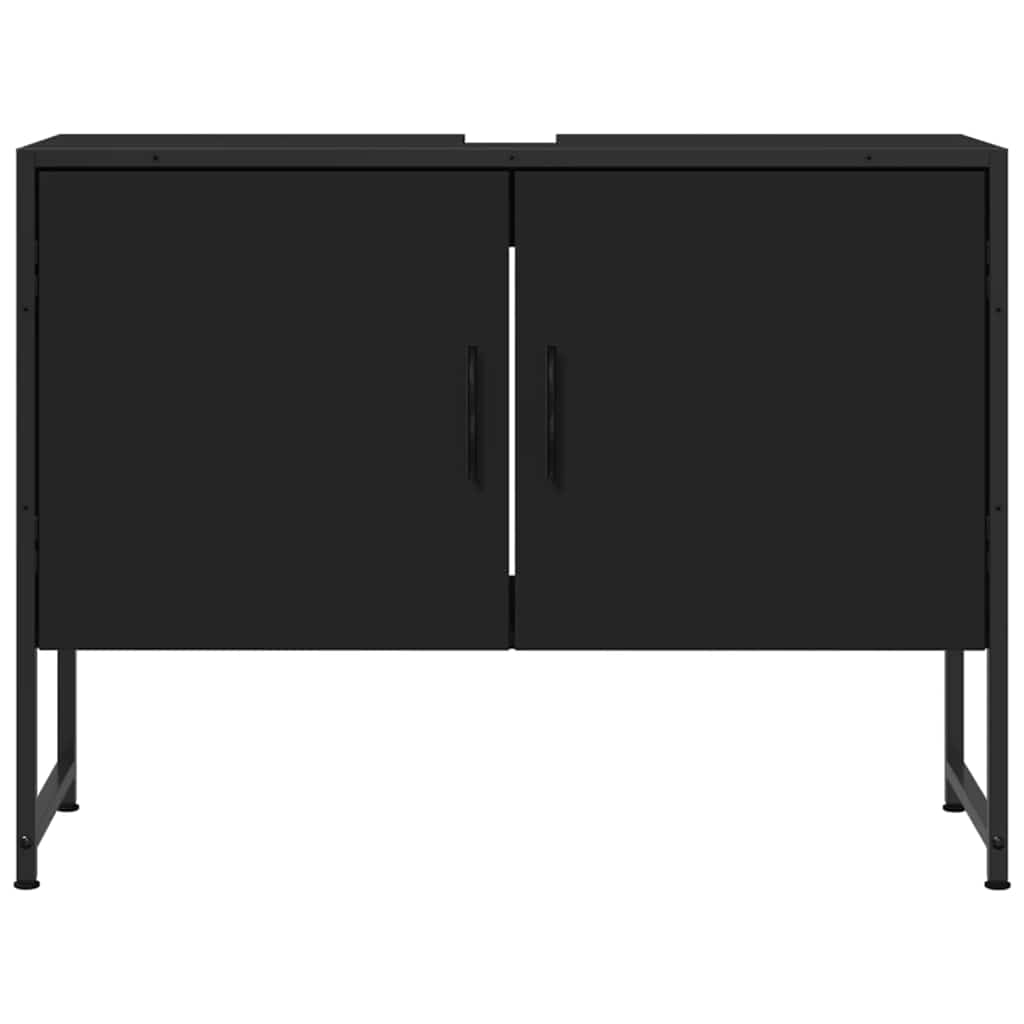 Servantskap Svart 80X33X60 Cm Konstruert Tre