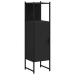 Baderomsskap Svart 33X33X120,5 Cm Konstruert Tre