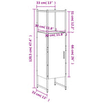 Baderomsskap Svart 33X33X120,5 Cm Konstruert Tre
