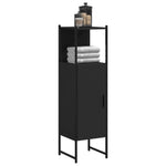 Baderomsskap Svart 33X33X120,5 Cm Konstruert Tre