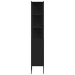 Baderomsskap Svart 33X33X185,5 Cm Konstruert Tre