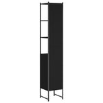 Baderomsskap Svart 33X33X185,5 Cm Konstruert Tre
