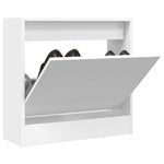 Skoskap Hvit 60X21X57 Cm Konstruert Tre