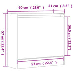 Skoskap Betonggrå 60X21X57 Cm Konstruert Tre